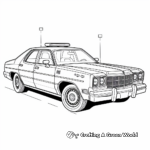 Classic Patrol Police Car Coloring Pages 1