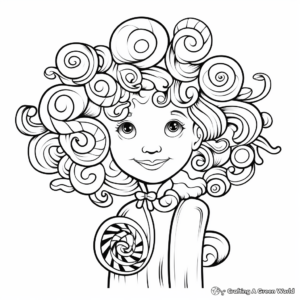 Classic Peppermint Candy Cane Coloring Pages 1