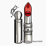Classic Red Lipstick Coloring Pages 1