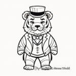 Classic Ringmaster With Circus Animals Coloring Pages 1