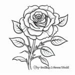 Classic Rose Tattoo Coloring Pages for Beginners 1