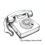 Classic Rotary Phone Coloring Pages 1