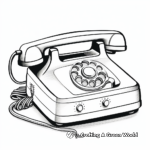 Classic Rotary Phone Coloring Pages 2