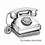 Classic Rotary Phone Coloring Pages 4