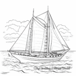 Classic Sailboat Coloring Pages 2