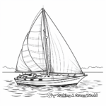 Classic Sailboat Coloring Pages 3