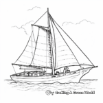 Classic Sailboat Coloring Sheets for Kids 1