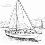 Classic Sailboat Coloring Sheets for Kids 4