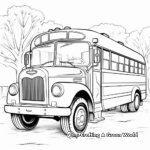 Páginas para colorear del autobús escolar clásico 2
