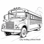 Páginas para colorear del autobús escolar clásico 3