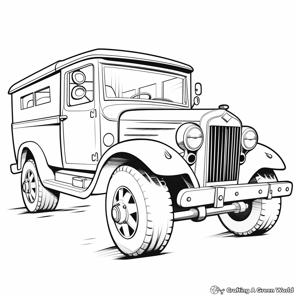 Classic School Bus Coloring Pages 4
