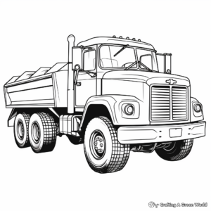 Classic Snow Plow Truck Coloring Sheets 2