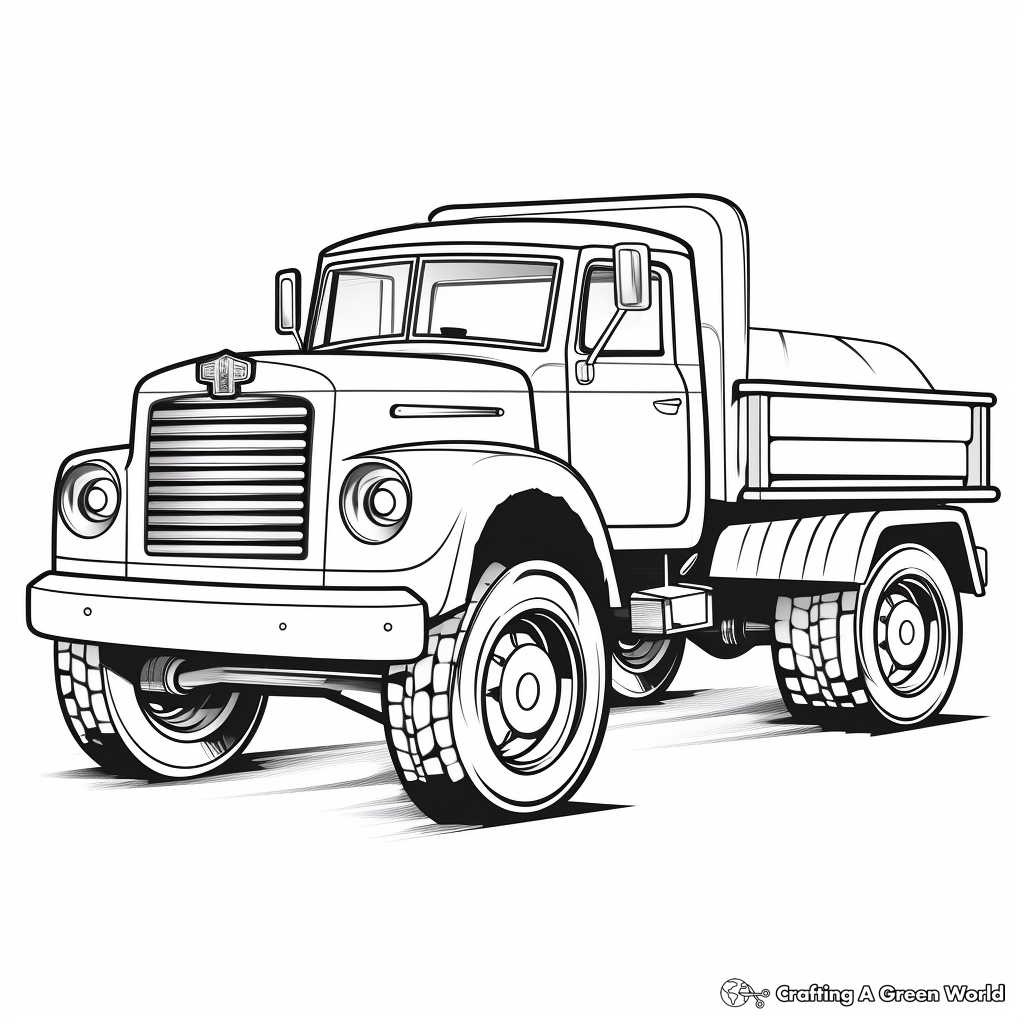 Classic Snow Plow Truck Coloring Sheets 3