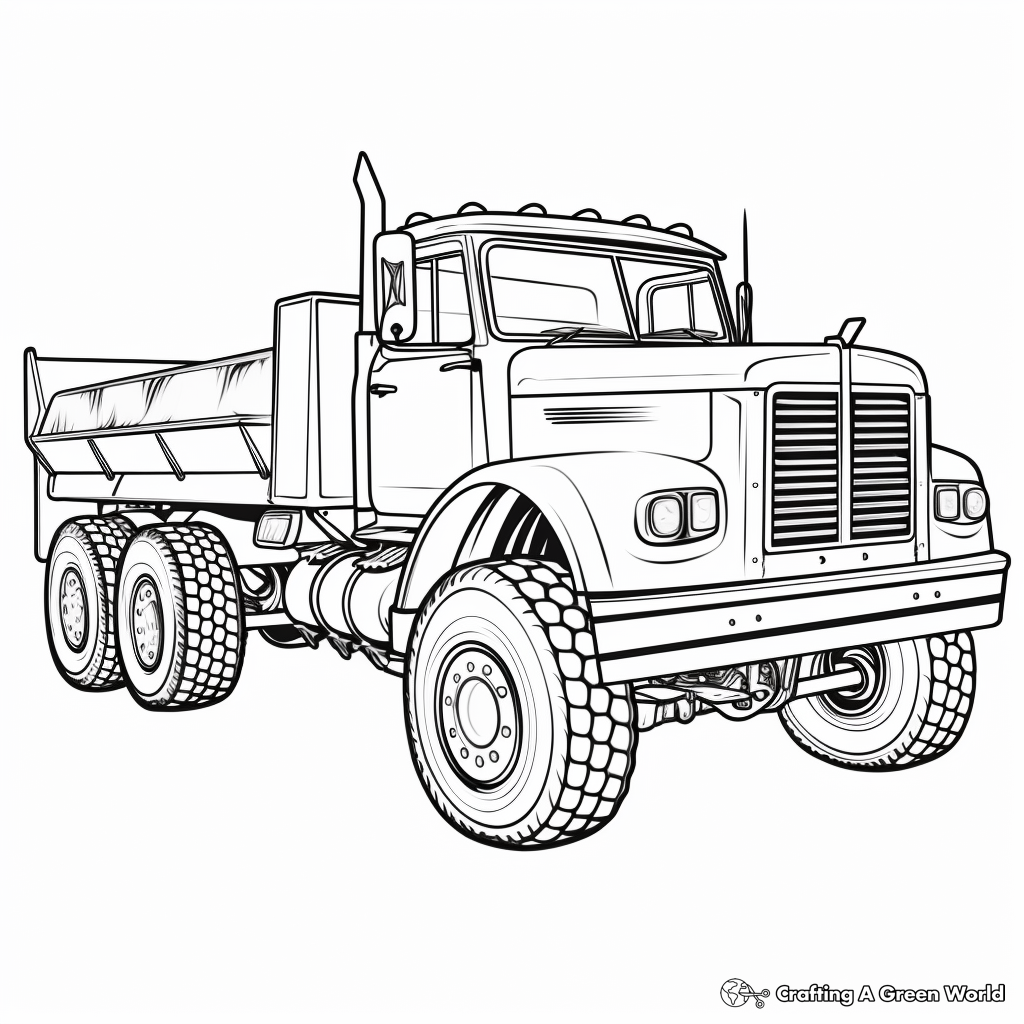 Classic Snow Plow Truck Coloring Sheets 4