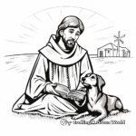 Classic St. Francis of Assisi Coloring Page 1
