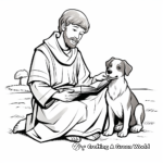 Classic St. Francis of Assisi Coloring Page 3