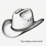 Classic Stetson Cowboy Hat Coloring Pages 1
