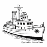 Classic Tugboat Coloring Pages 2