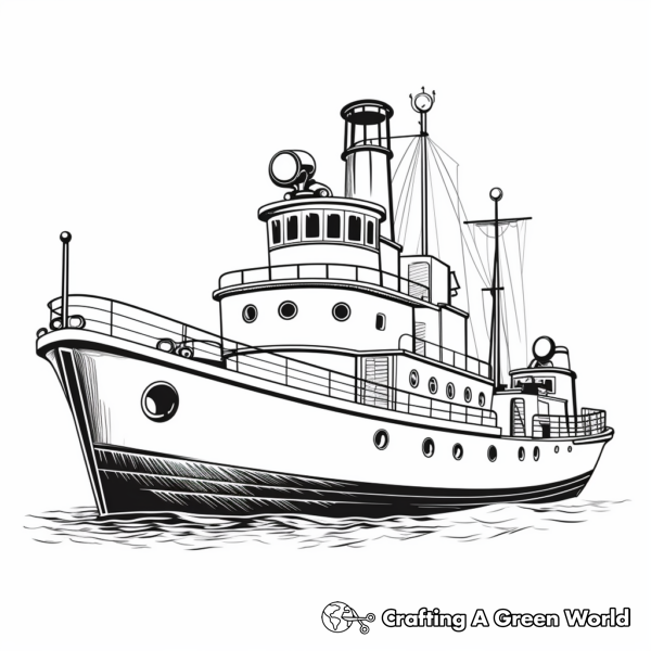 Tugboat Coloring Pages - Free & Printable!