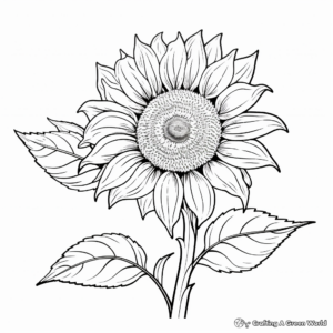 Classic Van Gogh Sunflower Paintings Coloring Pages 1