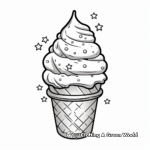 Classic Vanilla Ice Cream Cone Coloring Pages 4
