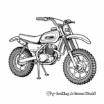 Classic Vintage Dirt Bike Coloring Pages 2