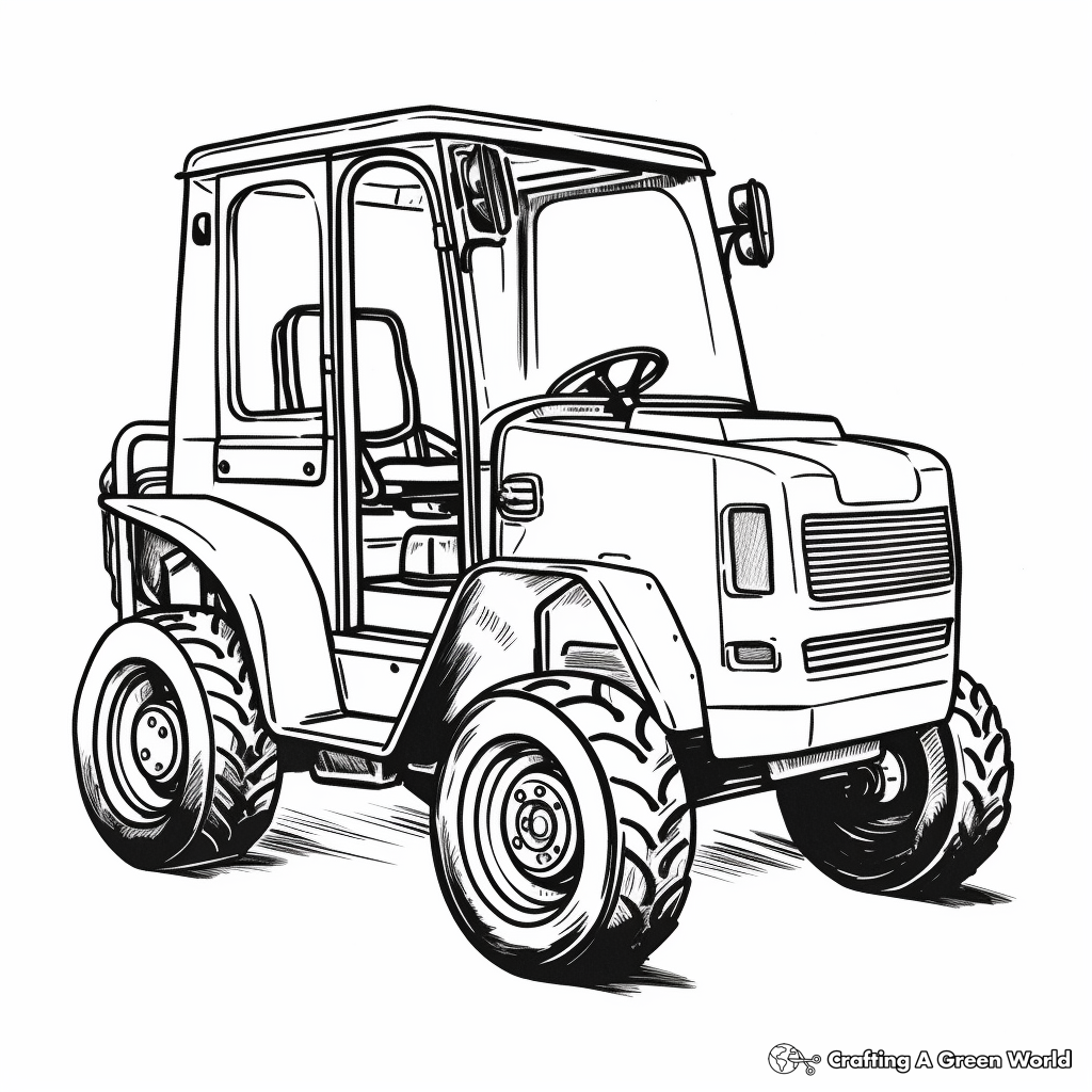 Classic Warehouse Forklift Coloring Pages 2