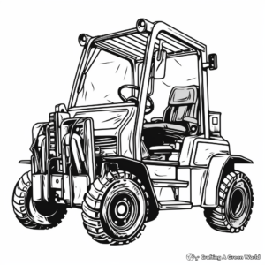 Classic Warehouse Forklift Coloring Pages 3