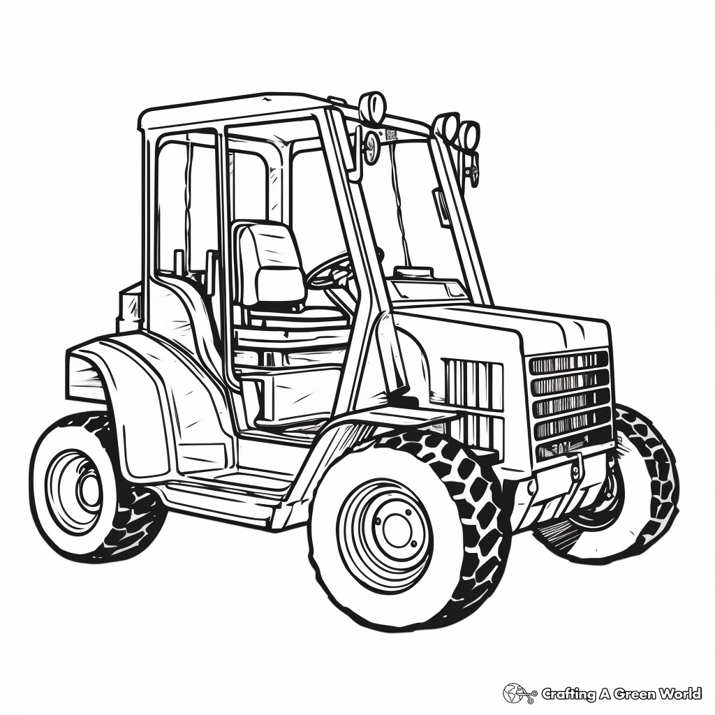 Classic Warehouse Forklift Coloring Pages 4