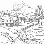 Classic Winter Scenery Coloring Pages 2