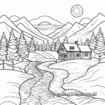 Classic Winter Scenery Coloring Pages 3