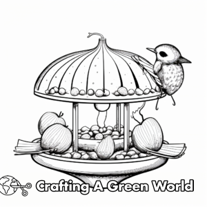 Bird Feeder Coloring Pages - Free &amp; Printable!