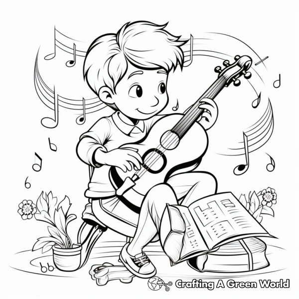 Classical Music Themed Coloring Pages 1