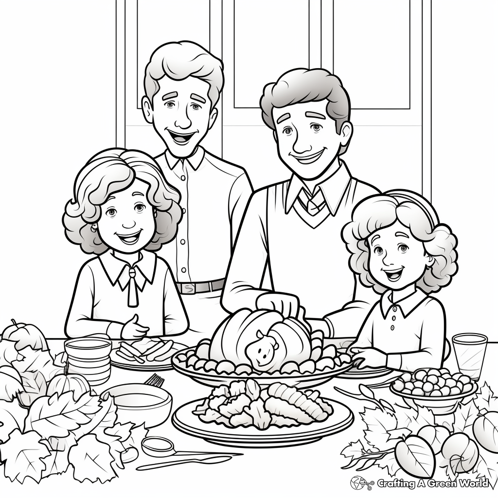 Classy Thanksgiving Coloring Pages 3
