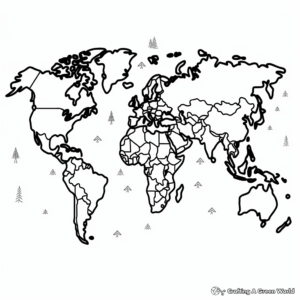 Climate Zones World Map Coloring Pages 1