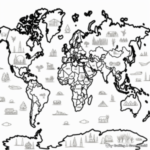Climate Zones World Map Coloring Pages 2