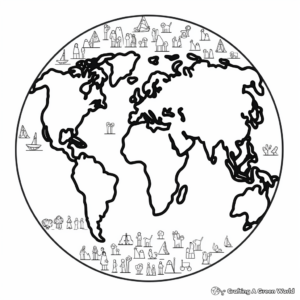Climate Zones World Map Coloring Pages 3