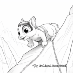 Climbing-Skill Chipmunk Coloring Sheets 1