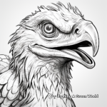 Close-up Atrociraptor Face Coloring Pages 1