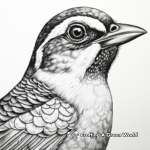 Close-Up Portrait Western Meadowlark Coloring Pages 2