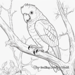 Cockatoo in the Wild: Jungle-Scene Coloring Pages 2