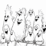 Cockatoo Party: Multiple Cockatoo Species Coloring Pages 1