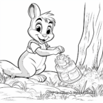 Collecting Nuts- Chipmunk Action Scene Coloring Pages 3
