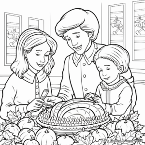 Colonial Thanksgiving Theme Coloring Pages 3