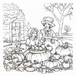 Colonial Thanksgiving Theme Coloring Pages 4
