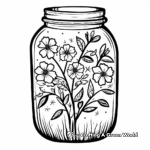Color and Create: DIY Mason Jar Vase Coloring Pages 1