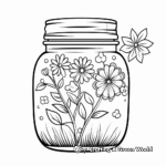Color and Create: DIY Mason Jar Vase Coloring Pages 3