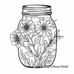 Color and Create: DIY Mason Jar Vase Coloring Pages 4