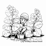 Color and Learn: Hydrangea Lifecycle Coloring Pages 3