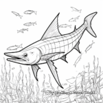 Color and Learn: Swordfish Facts Coloring Pages 2
